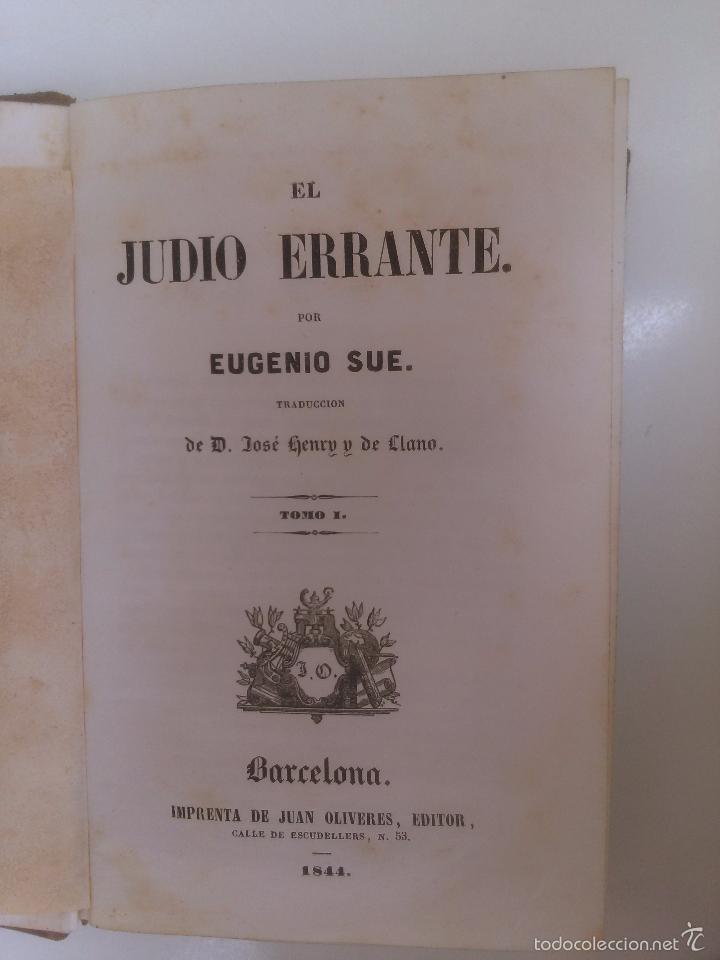 Libros antiguos: El judio errante. Eugenio Sue. (7 tomos) - Foto 3