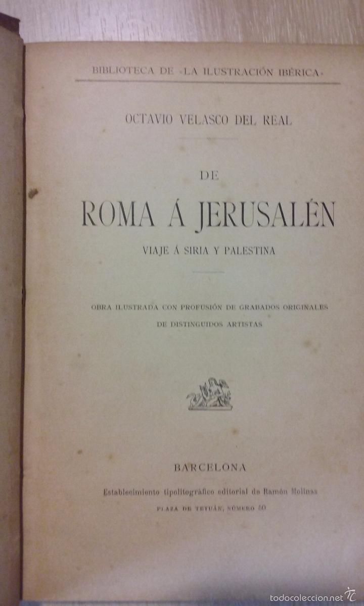 Libros antiguos: De Roma a Jerusalen - Foto 3