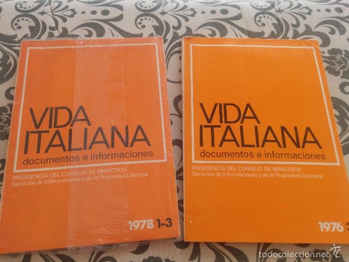 Libros antiguos: Vida italiana - documentos e informaciones - Foto 5