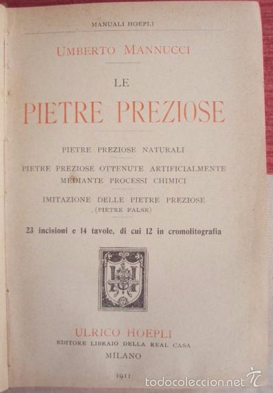 Libros antiguos: Le pietre preziose - MANNUCCI, Umberto - Foto 5