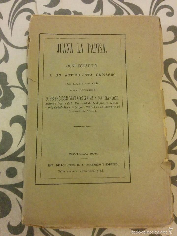 Libros antiguos: Juana la Papisa - 1878 - Foto 1