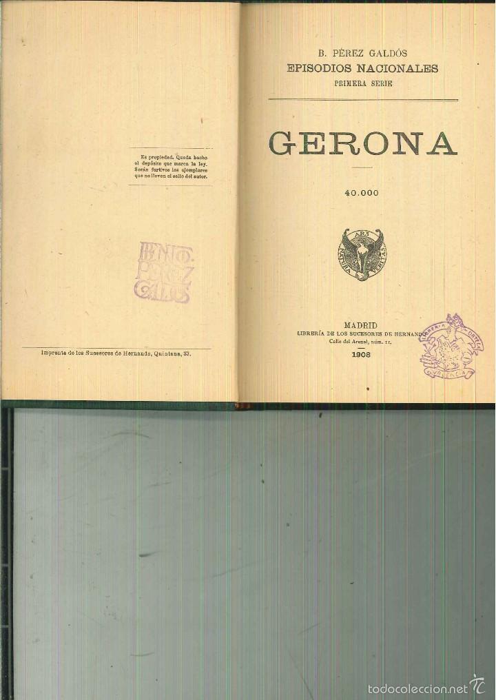 Libros antiguos: GERONA. B. P&eacute;rez Gald&oacute;s - Foto 1