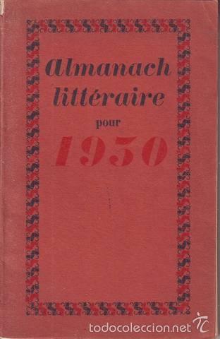 Libros antiguos: ALMANACH LITTERAIRE POUR 1930. - Foto 1