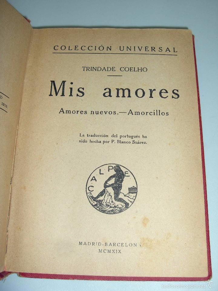 Libros antiguos: TRINDADE COELHO - MIS AMORES. CALPE, 1919. - Foto 1