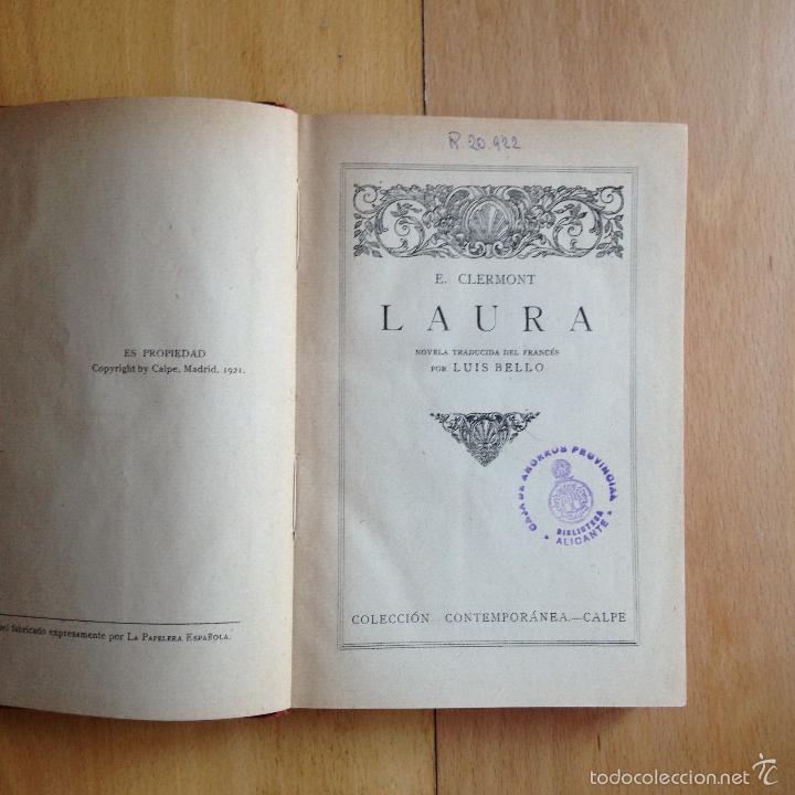 Libros antiguos: laura de e. clermont. calpe 1921 - Foto 2
