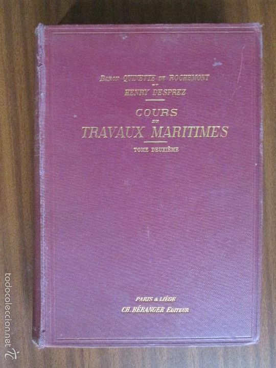 Libros antiguos: Cours de Travaux Maritimes &bull; 1914 - Foto 7