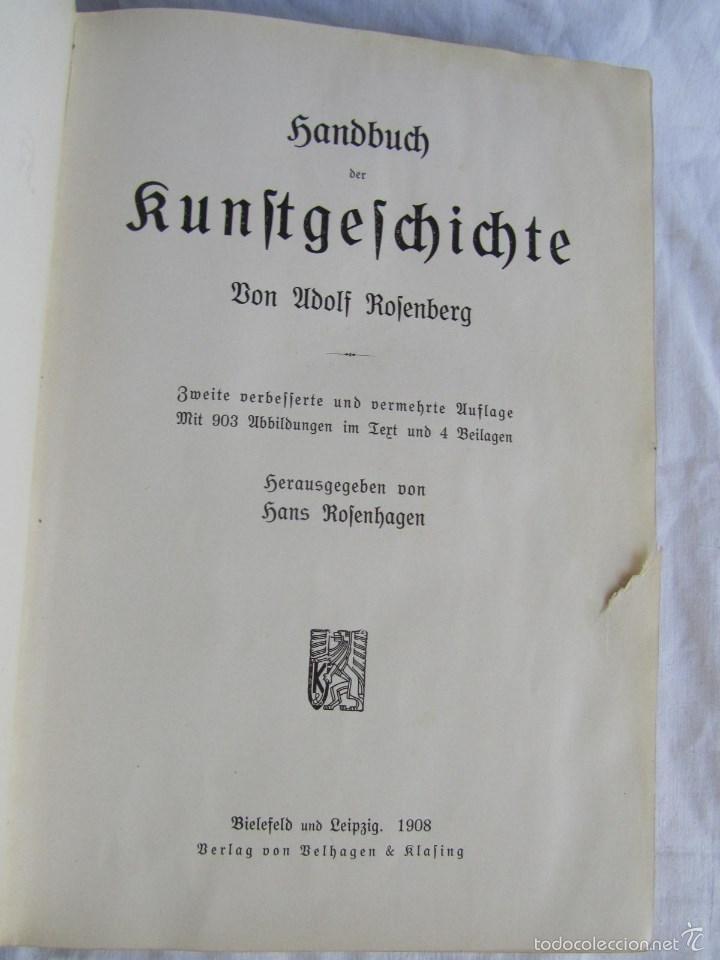 Libros antiguos: Handbuch der Kunftgelchichte. 1908. Adolf Rofenberg - Foto 11