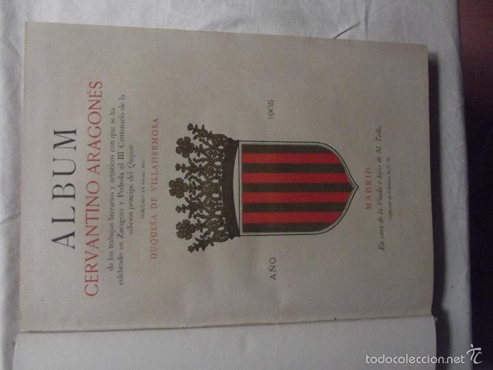 Libros antiguos: ALBUM CERVANTINO ARAGONES - Foto 2