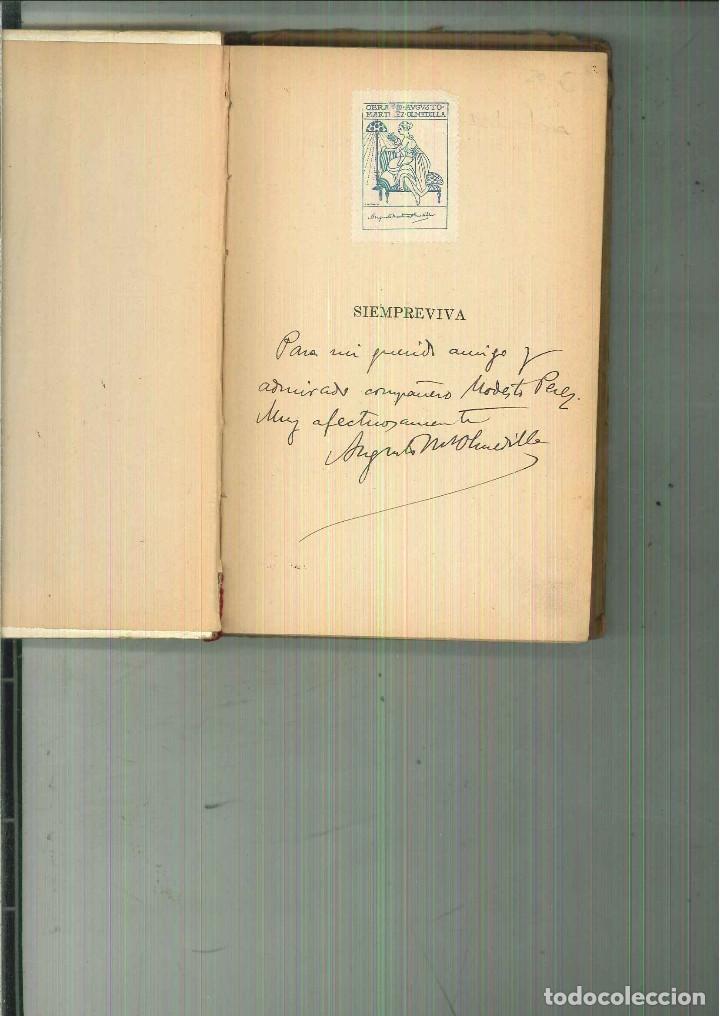 Libros antiguos: SIEMPREVIVA. Augusto Mart&iacute;nez Olmedilla - Foto 2