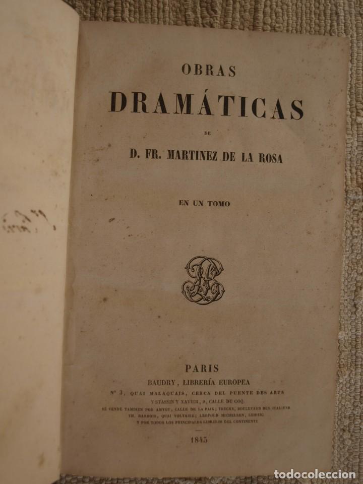 Libros antiguos: Francisco Mart&iacute;nez de La Rosa. Obras Completas. Par&iacute;s, 1845. - Foto 4