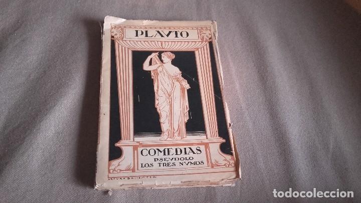Libros antiguos: PLAUTO - Comedias: Pseudolo y Los tres numos - Foto 1