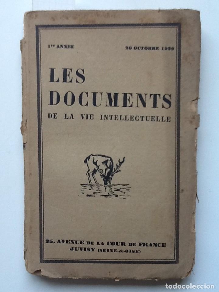 Libros antiguos: LES DOCUMENTS DE LA VIE INTELLECTUELLE 1929 - Foto 1