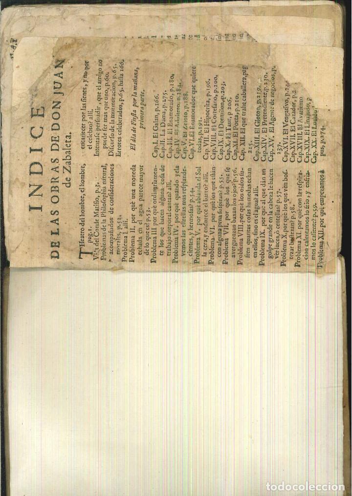 Libros antiguos: OBRAS DE DON JUAN DE ZABALETA - Foto 1