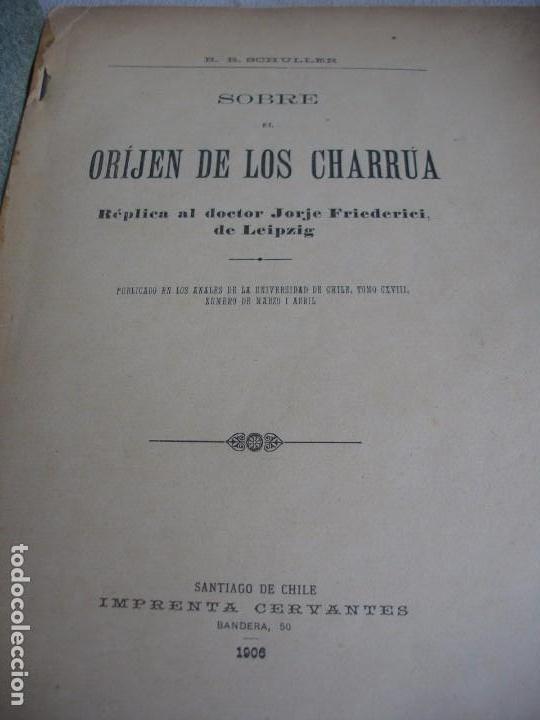 Libros antiguos: (URUGUAY) SOBRE EL ORIJEN DE LOS CHARRUA - Foto 3