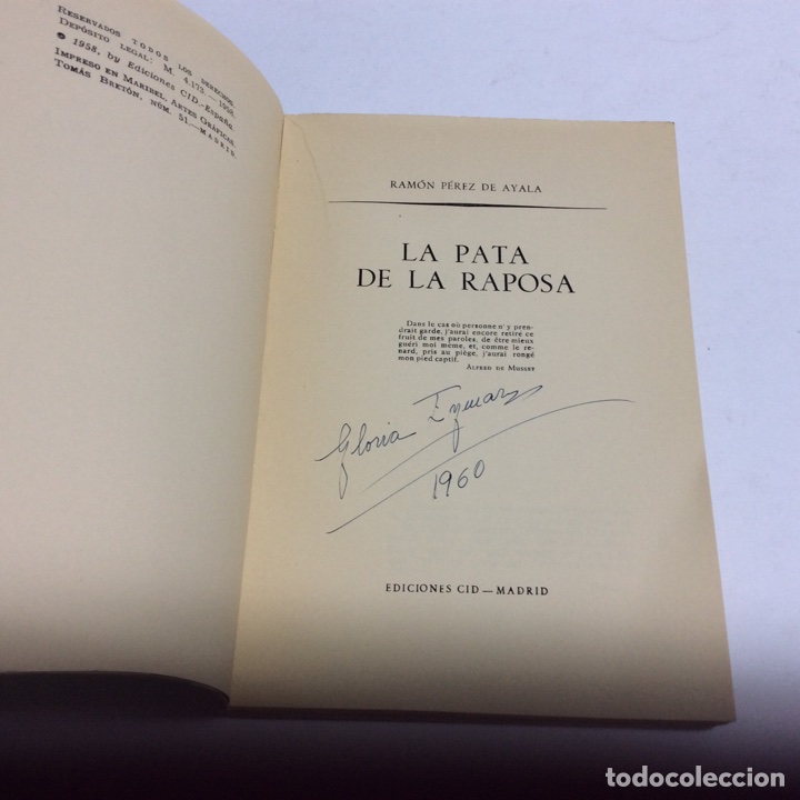 Libros antiguos: LA PATA DE LA RAPOSA / RAMON PEREZ DE AYALA, -EDICIONES CID - Foto 2