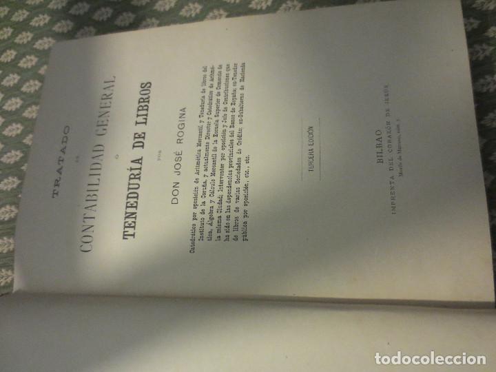 Libros antiguos: tratado de contabilidad general   bilbao - Foto 2