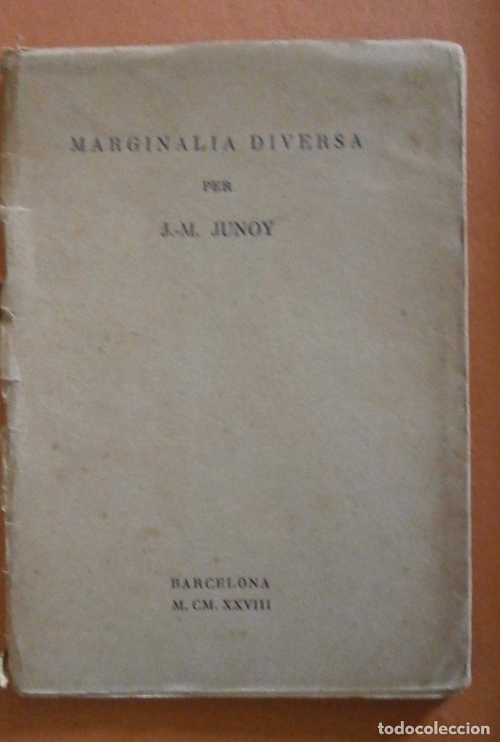 Libros antiguos: Marginalia diversa. J.M. Junoy - Foto 1