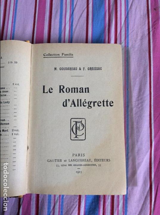 Libros antiguos: Le Rom&aacute;n dallegrette Paris 1923 - Foto 1