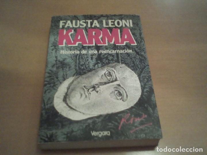 Libros antiguos: Karma Fausta Le&oacute;n historia de Encarnaci&oacute;n - Foto 1
