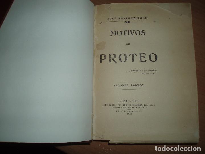 Libros antiguos: Rod&oacute;: Motivos de Proteo - Foto 1