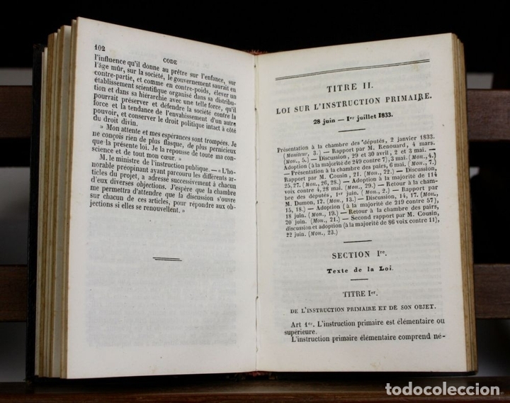 Libros antiguos: LP-315 - CODE DE LINSTRUCTION PRIMAIRE. VV. AA. &Eacute;DITEUR PAULIN. 1842. - Foto 3