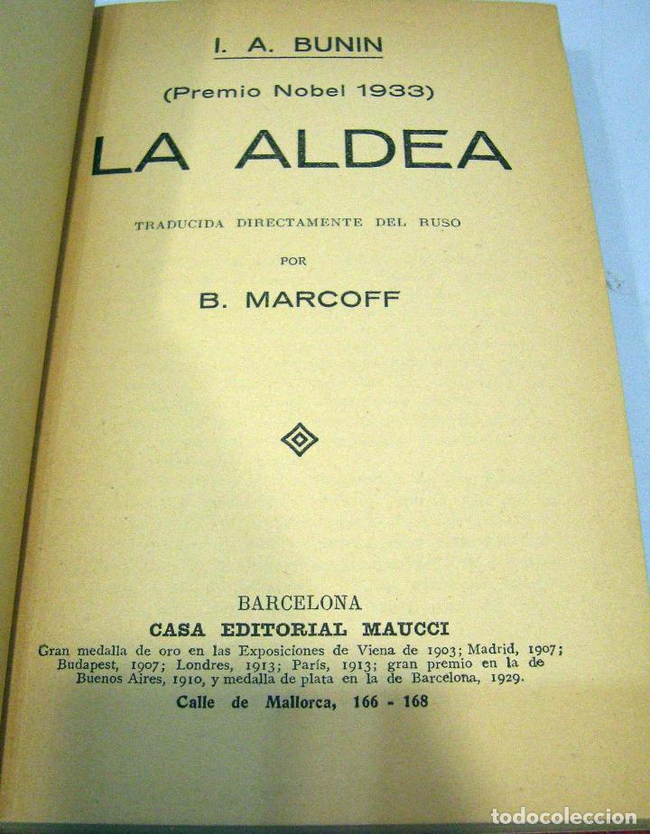 Libros antiguos: I. A. BUNIN - LA ALDEA. MAUCCI. - Foto 3