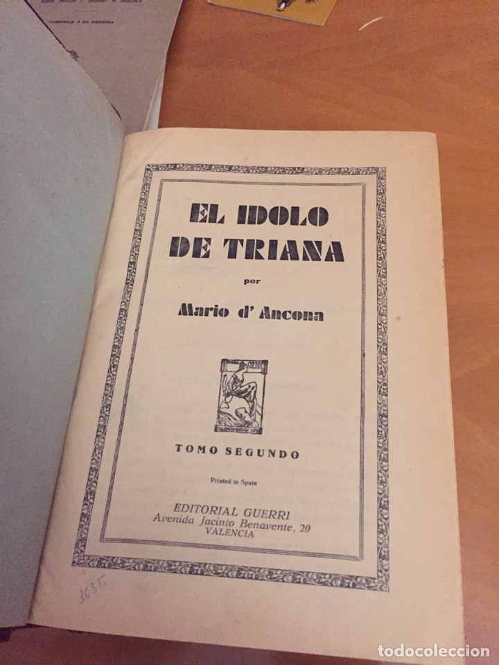 Libros antiguos: El &iacute;dolo de Triana segundo cap&iacute;tulo - Foto 2
