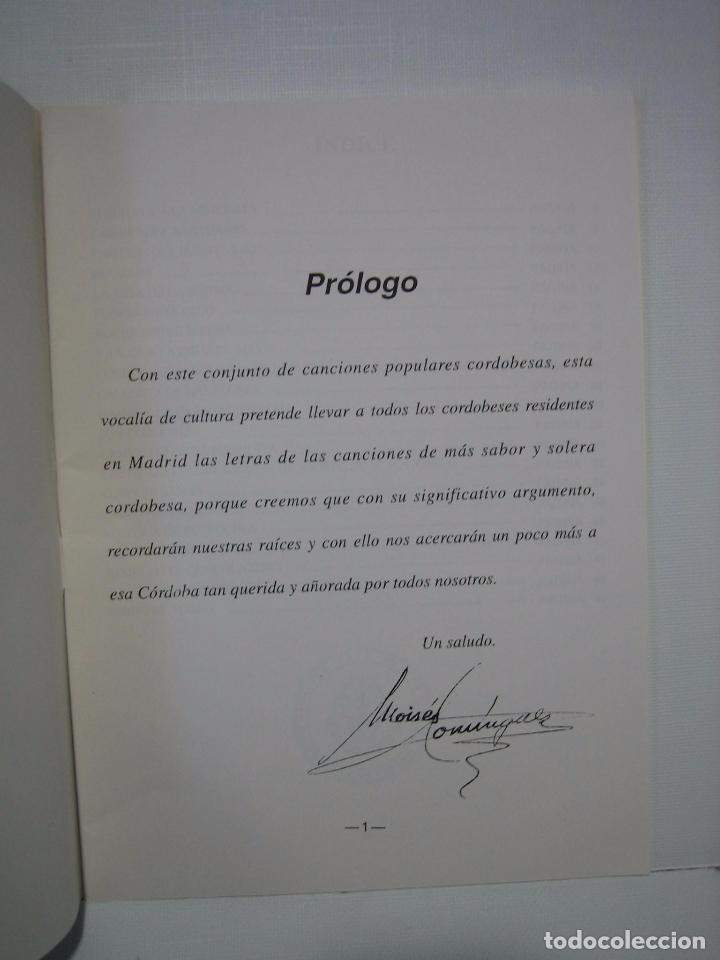 Libros antiguos: Canciones populares Cordobesas - Foto 2