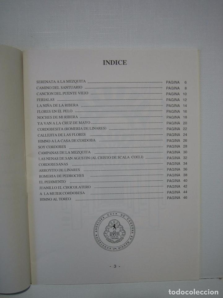 Libros antiguos: Canciones populares Cordobesas - Foto 3