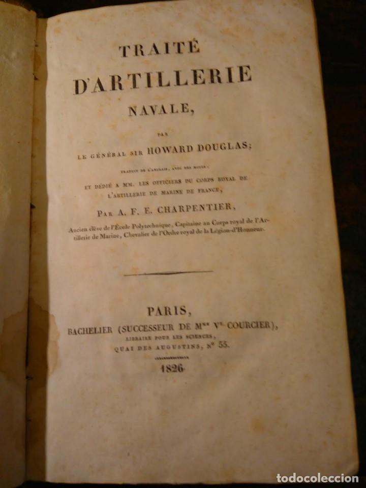 Libros antiguos: Douglas, Sir Howard. Traité d’Artillerie Navale.1826 Artilleria Naval - Foto 5 - 66983110