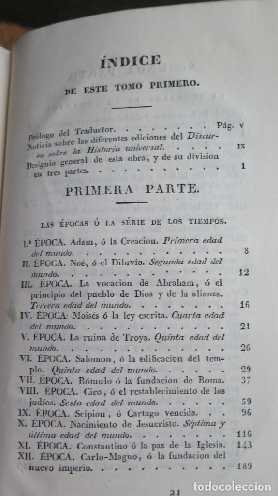 Libros antiguos: 1842.- HISTORIA UNIVERSAL. BOSSUET. 2 TOMOS - Foto 4