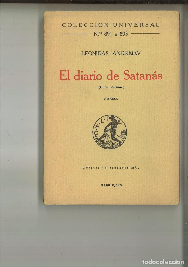 Libros antiguos: EL DIARIO DE SATAN&Aacute;S. Leonidas Andreiev - Foto 1