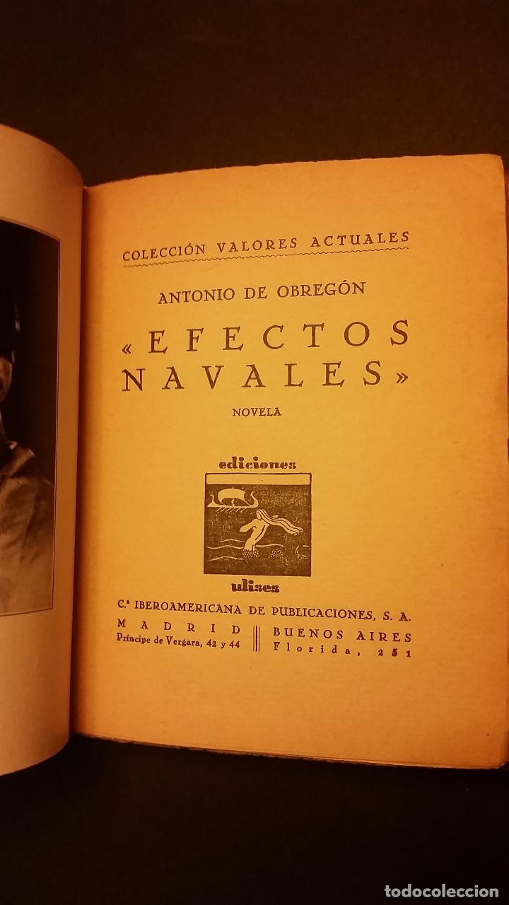 Libros antiguos: 1931 - ANTONIO DE OBREG&Oacute;N - EFECTOS NAVALES - PRIMERA EDICI&Oacute;N - Foto 3