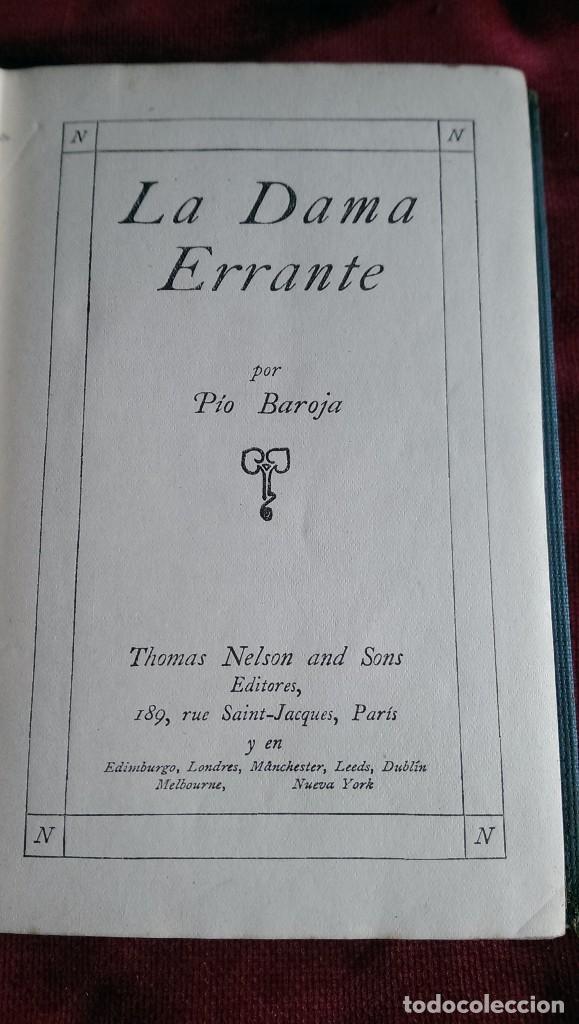 Libros antiguos: LA DAMA ERRANTE (NELSON, c. 1925) PIO BAROJA - Foto 2