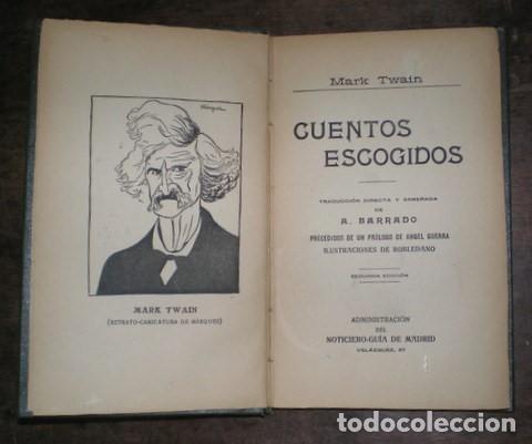 Libros antiguos: TWAIN, Mark: &nbsp;CUENTOS ESCOGIDOS - Foto 1