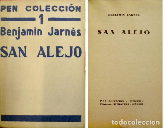 Libros antiguos: JARN&Eacute;S, Benjam&iacute;n.  San Alejo.  1934. - Foto 1