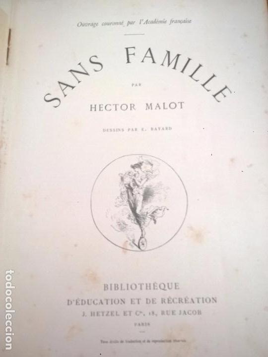 Libros antiguos: 18??.. SANS FAMILLE, MALOT HECTOR.HETZEL - Foto 4