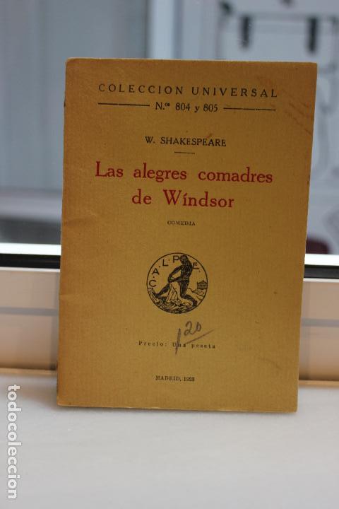 Libros antiguos: LAS ALEGRES COMADRES DE WINDSOR, WILLIAM SHAKESPEARE. CALPE 1923. COMEDIA - Foto 1