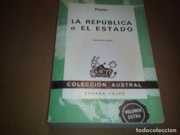 Libros antiguos: La Rep&uacute;blica o El Estado - Foto 1