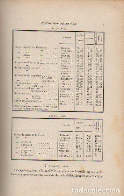 Libros antiguos: TRAIT&Eacute; PRACTIQUE DE SAVONNERIE - &Eacute;DOUARD MORIDE. CH. B&Eacute;RANGER, &Eacute;DITEUR, 1909 - Foto 3