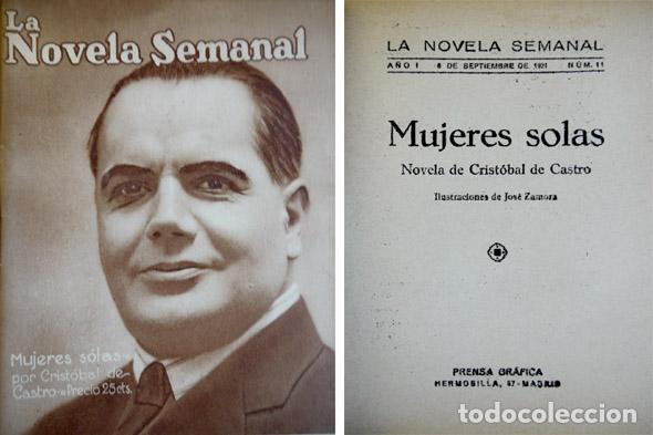 Libros antiguos: CASTRO, Cristobal de. Mujeres solas. 1921. - Foto 1