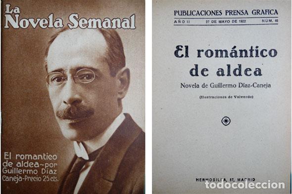 Libros antiguos: DIAZ CANEJA, Guillermo.  El rom&aacute;ntico de aldea.  1922. - Foto 1