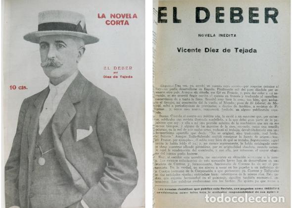 Libros antiguos: D&Iacute;EZ DE TEJADA, Vicente.  El deber.  1921. - Foto 1