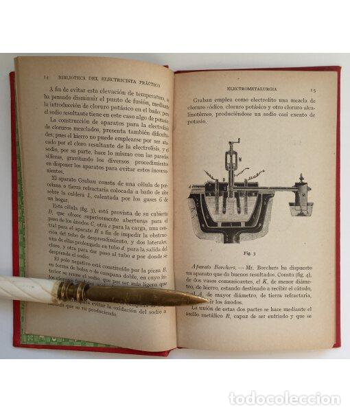 Libros antiguos: ELECTROMETALURGIA. FERRER, Eugenio. Gallach-Calpe. 1920. - Foto 3