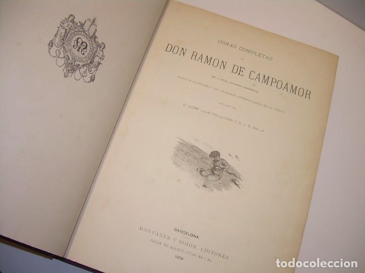 Libros antiguos: OBRAS COMPLETAS DE D. RAMON DE CAMPOAMOR.....A&Ntilde;O..1.888 - Foto 1