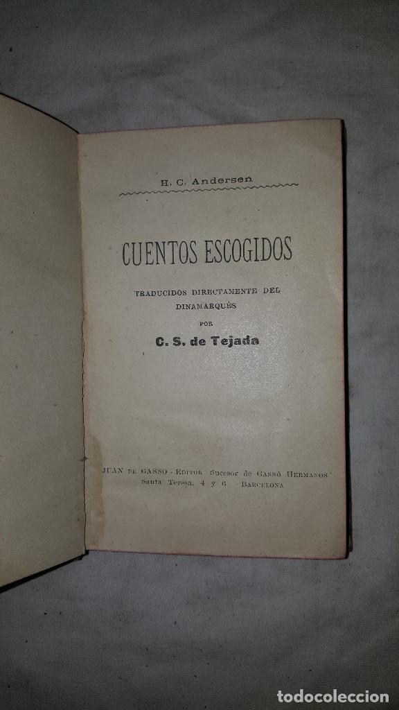 Libros antiguos: CUENTOS ESCOGIDOS -  EDITOR GASSO HERMANOS - Foto 2