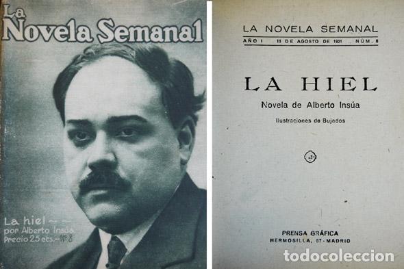 Libros antiguos: INSUA, Alberto.  La Hiel.  1921. - Foto 1