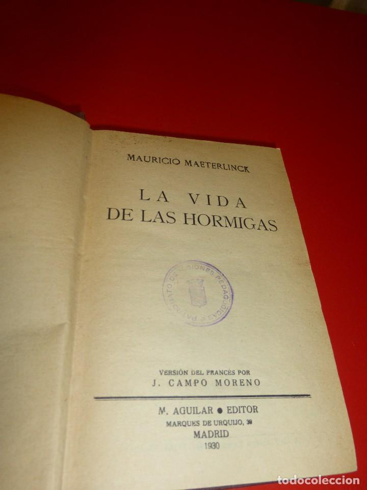 Libros antiguos: LA VIDA DE LAS HORMIGAS, DE MAURICIO MAETERLINK - Foto 1