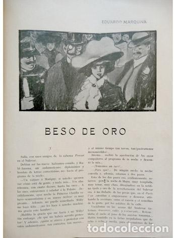 Libros antiguos: MARQUINA, Eduardo.  Beso de oro.  1909. - Foto 2