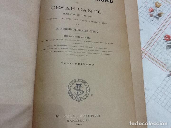 Libros antiguos: Historia universal. ,10 tomos completo,Cesar Cantu - Foto 3